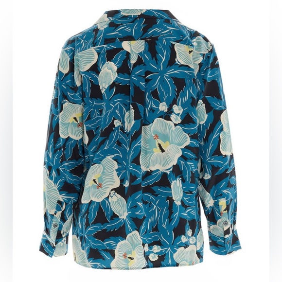 Equipment Hawaiian shirts 100% Silk Amaia silk long sleeve button up blouse Med - Picture 8 of 15